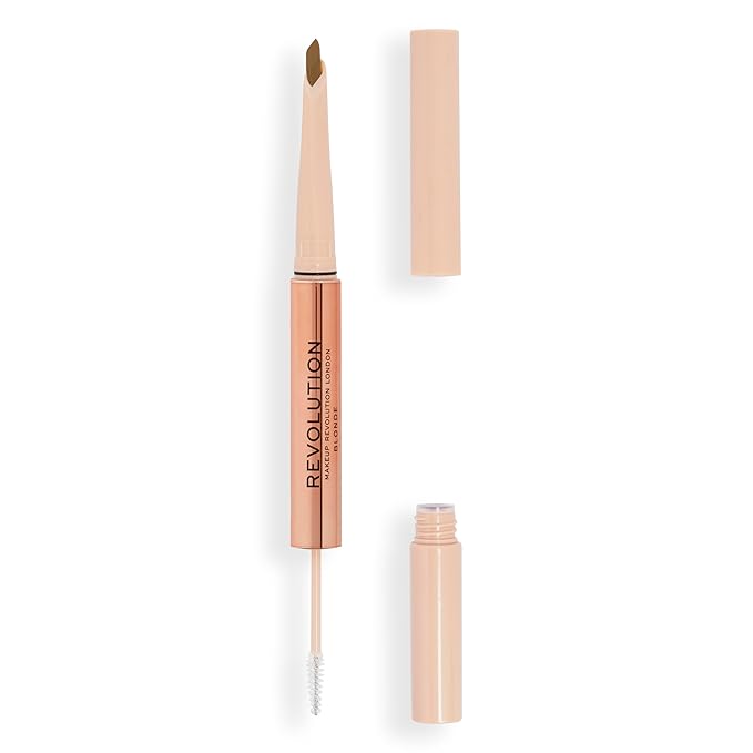 Revolution, Fluffy Brow Filter Duo, 2-in-1 Eyebrow Pencil & Gel, Enhances & Shapes Brows, Vegan & Cruelty-Free, Blonde, 1 piece