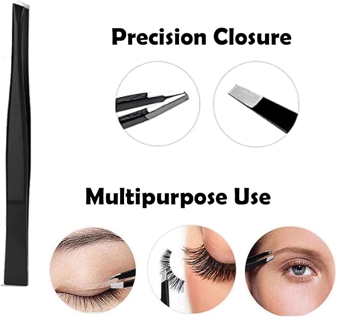 Eyebrow Razor Kit, 11 in 1 Professional Eyebrow Grooming Set, Including 3 Razors Trimmer,1 Tweezer,2 Scissors,2 Replacement Blades,1 Eyelashes Roller,1 Eyebrow Brush,1 Storage Bag
