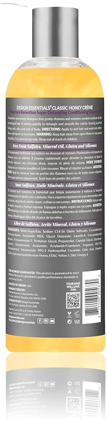 Design Essentials Honey Creme Cleansing Shampoo 12oz