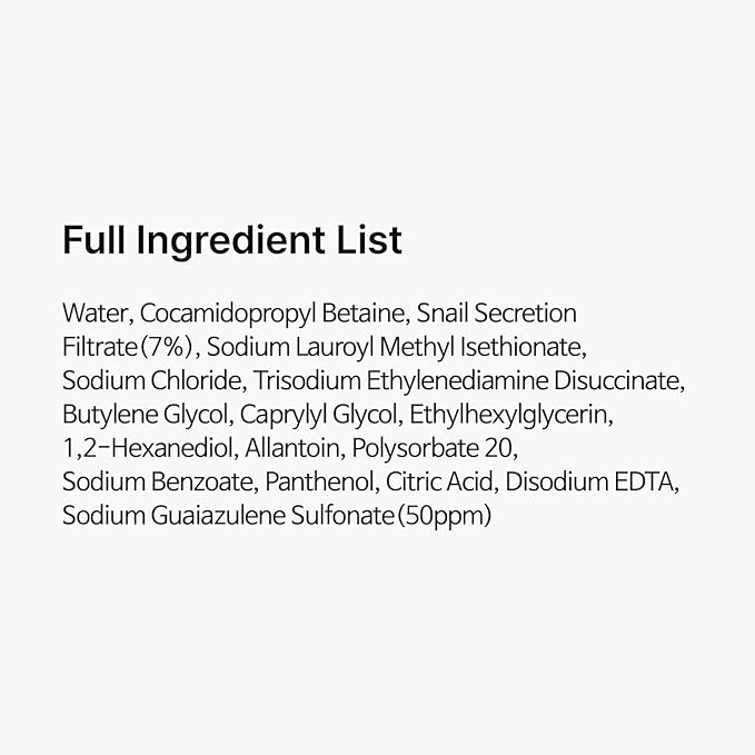 TIA'M Snail&Azulene Low pH Cleanser, 6.76 fl oz, Daily Gentle Face Cleanser with Snail Mucin, Suitable for Sensitive Skin, pH Balancing, Korean Skin Care, Korean Face Wash
