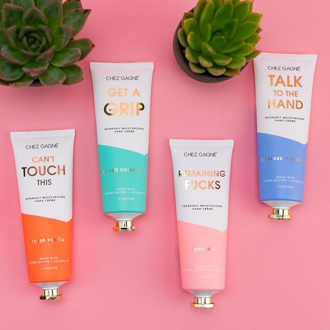 Vegan Hand Cream for Dry Hands - Can’t Touch This - Orange Vanilla 3.4oz Non-Greasy Moisturizing Hand Lotion - Made in California - Paraben, Sulfate & Phthalate Free - Funny Gift