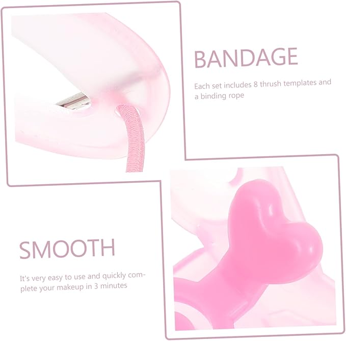 Eyebrow Stencils, Eyebrow Template, Eyebrow Shaping Kit, 8 Styles Reusable Eyebrow Stencil with Handle and Strap, Washable