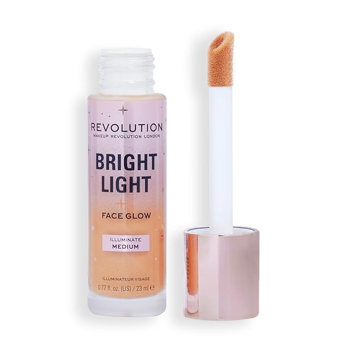 Revolution Beauty London, Bright Light Face Glow, Lightweight & Brightening Multi-Use Skin Tint, Illuminating and Natural Glow Finish, Illuminate Medium, 0.77 Fl. Oz