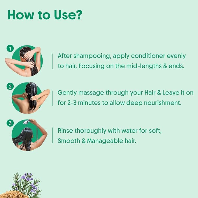 Aravi Organic Rosemary Hair Growth Conditioner - Enriched with Rosemary, Methi Dana & Hibiscus - For All Hair Types - For Men & Women - Sulfate & Paraben Free - 6.7 FL Oz / 200 ml