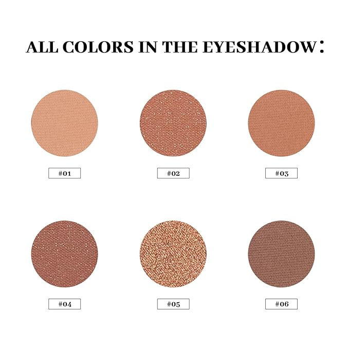 MYSTER ROSEY 6 Colors Eyeshadow Palette (Late Autumn Mocha)