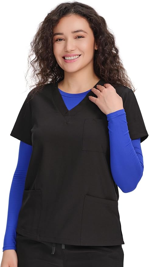 COZYFIT Scrub Undershirts Long Sleeve Women - Underscrub Comfort Tee