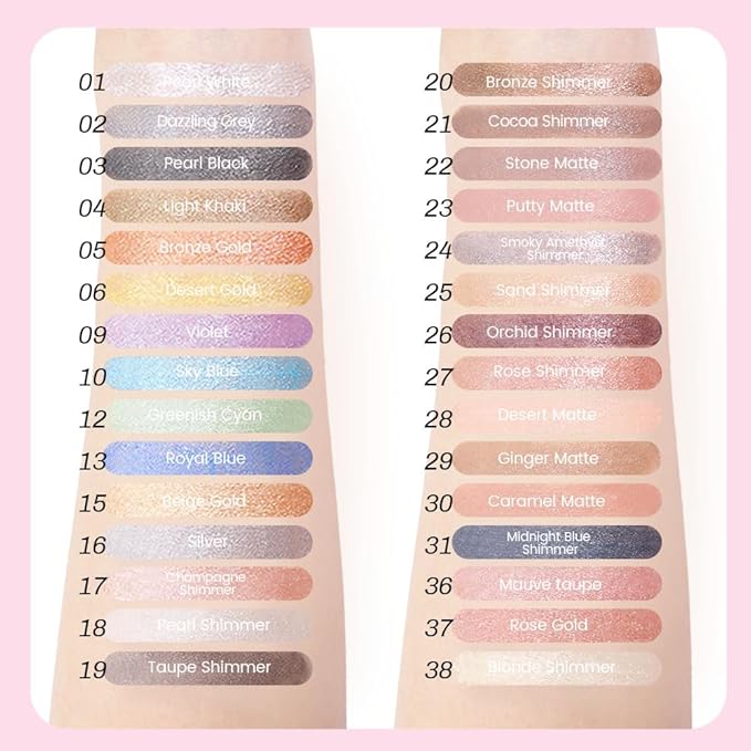 2in1 Matte Cream Eye Shadow Stick - Caramel Matte, Eyeliner Pencil Eyeshadow Palette Makeup, Waterproof Long Lasting Brightener, Crease Proof & Smudge Resistant, Cream Eyeshadow with Built-in Smudger