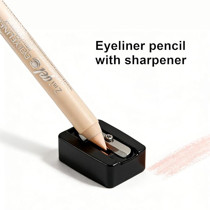 Turquoise Glimmer Eyeliner Pencil,Smudge-proof Waterproof Long Lasting Eye Liner, High-Pigmented Smooth Creamy Formula for Mature Women, Eyes Makeup Pen Includes Sharpener-#9Turquoise Glimmer