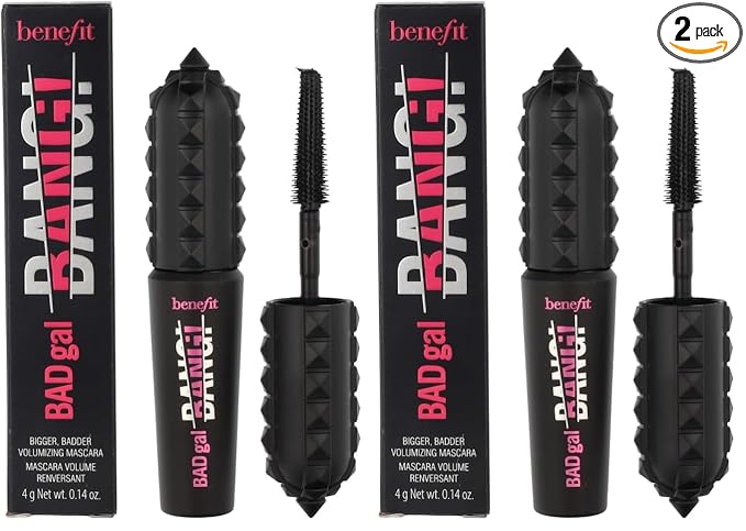 Benefit BADgal Bang Volumizing Mascara Mini Black, 0.14 Ounce (Pack of 2)