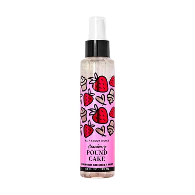 Bath & Body Works Diamond Shimmer Mist - 4.9 fl oz / 146 mL (4.9 Fl Oz (Pack of 1), Strawberry Pound Cake)