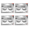 Ardell False Eyelashes 3D Faux Mink Lashes 857 - Ultra-Fluffy Strip Lashes with Invisiband for a Dramatic Eye Look, 4 Pairs