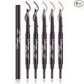 WanTuoluo Black Ultra-Fine Tip Eyebrow Pencils Pack for Women, 5Pcs Mechanical Precise Brow Pencil with Brush,Draws Tiny Brow Hairs, Defines, Fills Brows, Shapes, Contours, Combs, Waterproof (SET36-9)