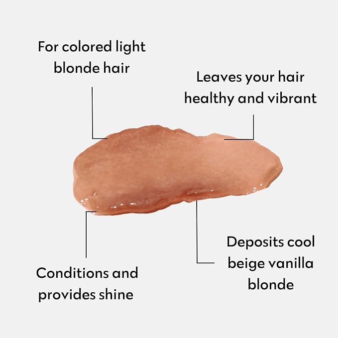 FOUR REASONS Color Mask, Vanilla Blonde (27 Colors) – Hair Gloss & Color Depositing Conditioner – Semi Permanent Hair Toner for Color-Treated Hair Color For Women – Vegan & Cruelty-Free – 6.76 fl oz
