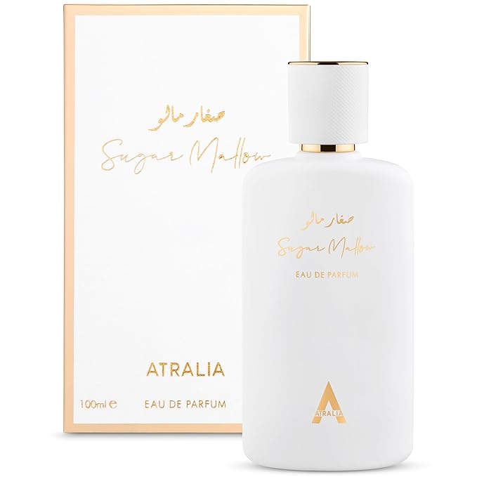 Atralia Sugar Mallow Eau de Parfum 100ml | Sweet Marshmallow, Strawberry & Vanilla Perfume for Women | Long Lasting Gourmand Fragrance with Candy Sugar & Musk