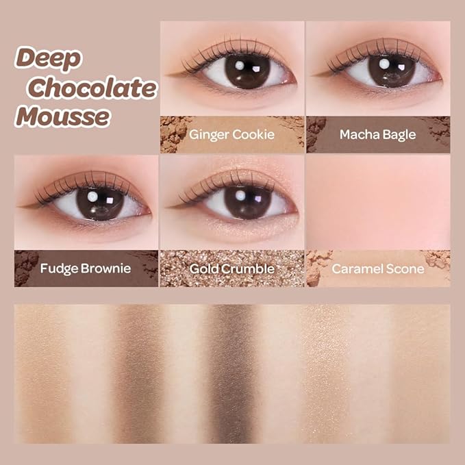 I'M MEME Mini 2-in-1 Palette - Multi Cube 07 Deep Chocolate mousse | Portable, Versatile, 4 Eye-shadows and 1 Blush, Soft Touch, Suitable For Daily Blending, Long Lasting, Pearly Finish, 0.27 Oz