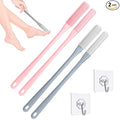 4Pcs Toe Cleaning Brush,Foot Scrubber for Shower with 15.7" Long Handle Soft Silicone Cleaning Shower Brush Foot Care for Seniors,Elderly, Men and Women (2 Sets)
