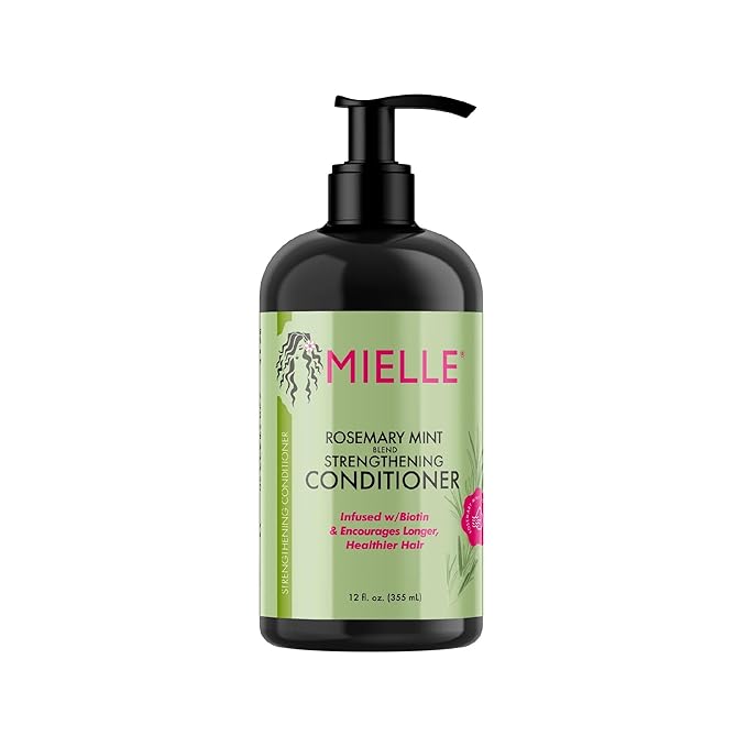 Mielle - Rosemary Mint - Biotin Infused - Encourages Longer Hair Products for Stronger and Healthier Hair - Shampoo & New Conditioner Styling Bundle Set 2 PCS