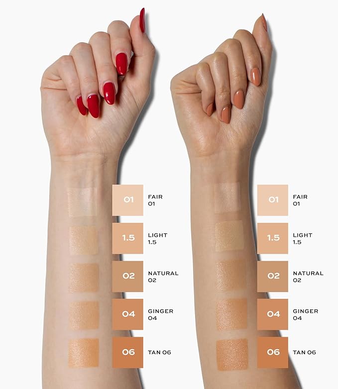 MAKE Beauty Skin Tint – Sheer to Medium Coverage with a Natural Radiant Finish. Lightweight, Smoothing Formula with Niacinamide and Adenosine. Diffusion Dew – 04 Ginger