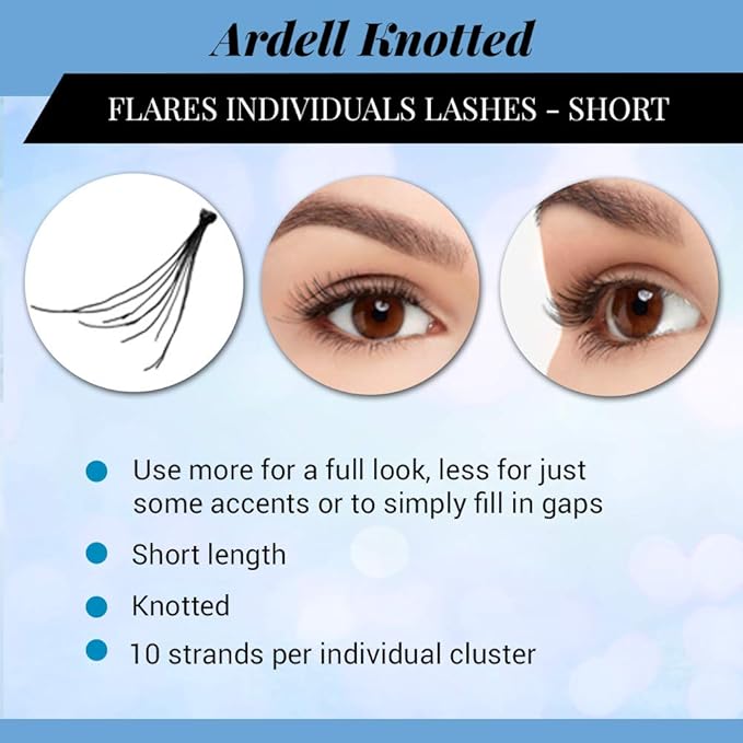 Ardell False Eyelashes Short Black, DIY Lash Clusters, Eyelash Extension Kit, 4 Pack