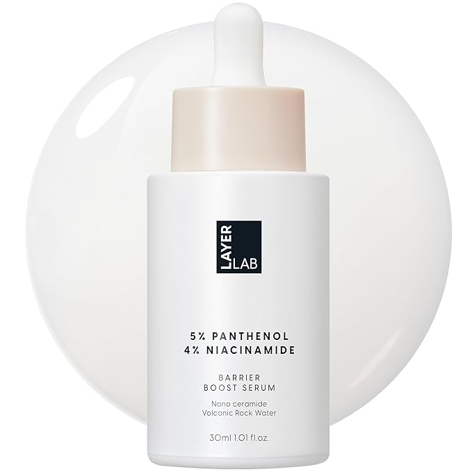 LAYERLAB Barrier Boost Serum with 5% Panthenol 4% Niacinamide, Soothing Korean Skincare for Sensitive Skin, Niosome Panthenol Serum, 30ml, 1.01 fl.oz.