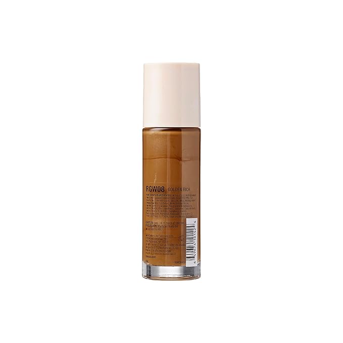 Ruby Kisses Glowy Skin Filter Foundation - All-in-1 Primer, Skin Tint & Highlighter, Hydrating Light Coverage with Squalane, Natural Dewy Finish, Luminous & Radiant Glow (Golden Rich)