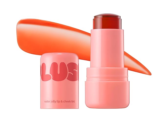 Elensilia Plush Water Jelly Lip & Cheek Tint – 10g (0.35oz) | Lightweight & Buildable Tint for a Natural, Fresh Glow (Juicy Grapefruit)