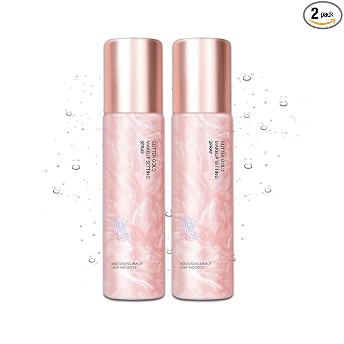 2PCS Makeup Setting Spray Set for Face, Weightless Long Lasting Waterproof Fixing Makeup Setting Face Spray, Smudge-proof, Hydrating & Refreshing Setting Spray Makeup for All Skin Type（G)