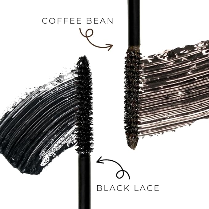 Honeybee Gardens Bellissima Volumizing Mascara in Coffee Bean – Brown Mascara for Volume and Length, Smudge-Proof and Water-Resistant, Hypoallergenic Formula for Sensitive Eyes, 0.13 oz