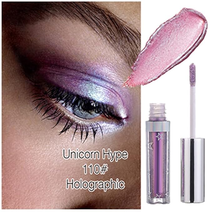 Shining Shimmer Glitter Liquid Eyeshadow Metallic Pigments Makeup Metals Gloss for Eyes Eyeliners Sparkling Eye Shadow Set Gift Shiny Pen Eyeliner Kit Long Lasting Waterproof (A110)