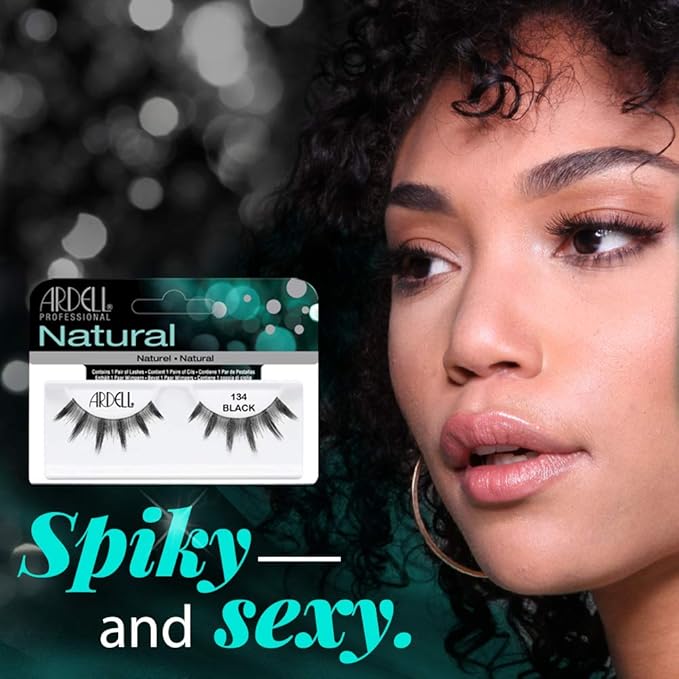 Ardell Natural Lashes False Eyelashes #134 for Everyday Wear, 4 Pack