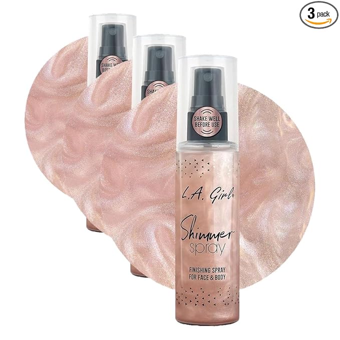 L.A. Girl Shimmer Spray Rose Gold, 2.7 Fl Oz (Pack of 3)