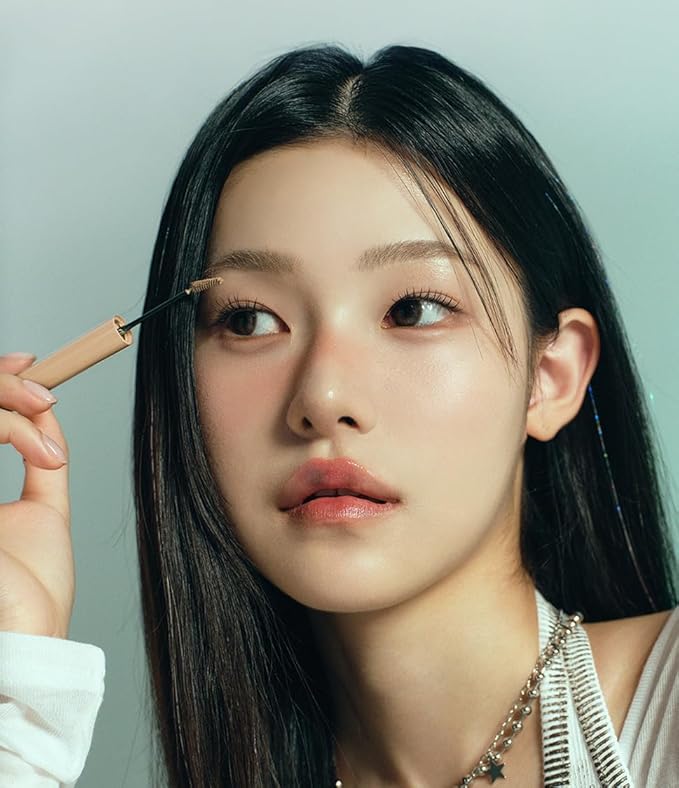 Heart Percent Dote On Mood Fake-Up Browcara, Waterproof Volumizing Long-Lasting Brow Pencil, Fast Fix Ultra-Fine Eyebrow Color Mascara, Cruelty Free, Vegan, 16g, 02. Milk Tea Brown