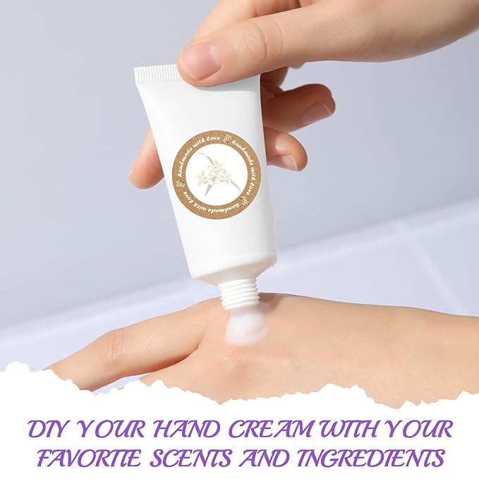JCOOS Hand Cream Making Kit, Lotion Kit, DIY Handcream For Very Dry Hands, Almond Oil, Vitamin E, Tube, Essential Oils, Natural Whipped Shea Butter Body Butter Making Kit Gifts for Women