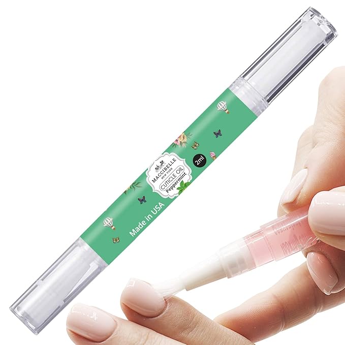 Pure Cuticle & Nail Oil Pen 2ml Heals Dry Cracked Cuticles (Peppermint)