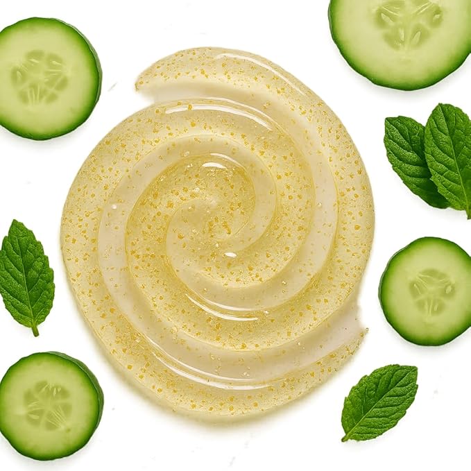Cucumber & Melon Exfoliating Body Wash with Sweet Mint & Hyaluronic Acid | Hydrate Stimulate & Exfoliate for Smoothe, Fresh Skin, 32 oz.
