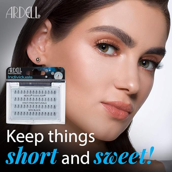 Ardell Individual Lashes False Eyelashes Mini Black - Extra Short Eyelash Extensions DIY Lash Clusters, 4 Pack