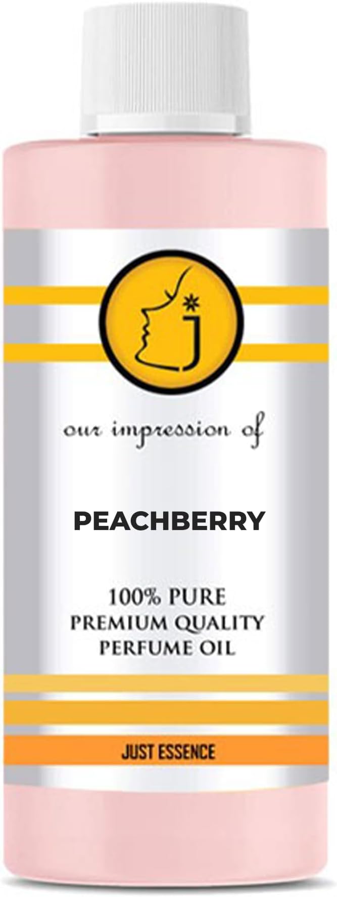 Just Essence Peachberry Fregrance Perfume Oil for Perfume Making, Personal Body Oil, Soap, Lotion, Candle Making & Incense | Premium Quality Undiluted & Alcohol Free | 8 Fl Oz