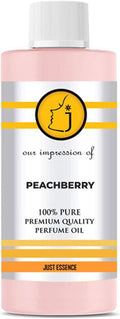 Just Essence Peachberry Fregrance Perfume Oil for Perfume Making, Personal Body Oil, Soap, Lotion, Candle Making & Incense | Premium Quality Undiluted & Alcohol Free | 8 Fl Oz