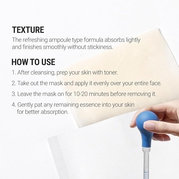 ROVECTIN Dr. Mask Pore Tightening Sheet Mask | Pore Refining & Smoothing Face Mask – Minimizes the Look of Pores, Controls Excess Oil & Improves Skin Texture with Niacinamide