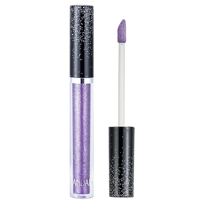 Liquid Eyeshadows, Long-lasting Liquid Glitter-Eyeshadows Colorful Eye Shadows for Eye-Makeup (Purple)