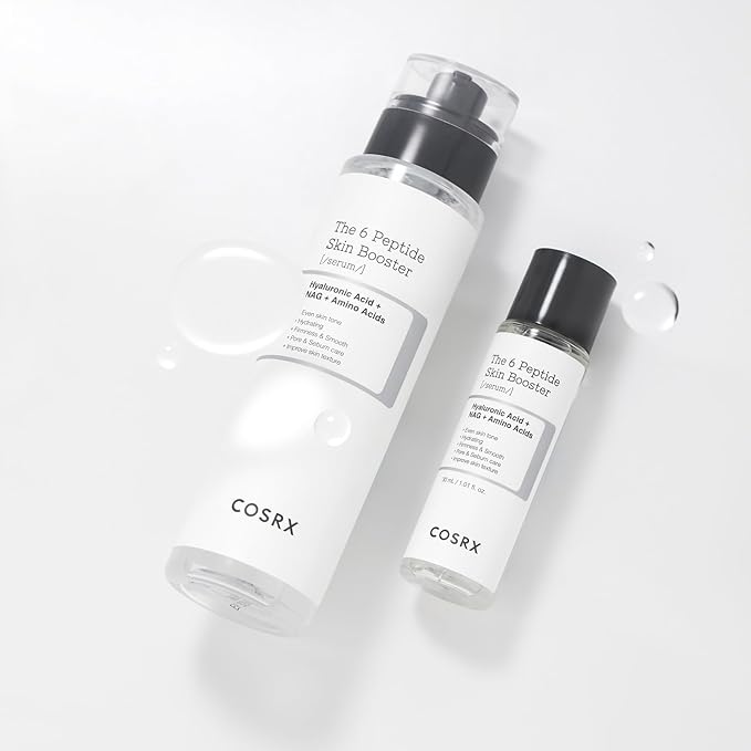 COSRX Mini-Sized 6X Peptide Collagen Skin Booster Toner Serum 1.01 Fl Oz, for Dull & Uneven Skin, Travel Essentials, Preps Skin with Copper Peptides, GHK-Cu, Korean Skin Care