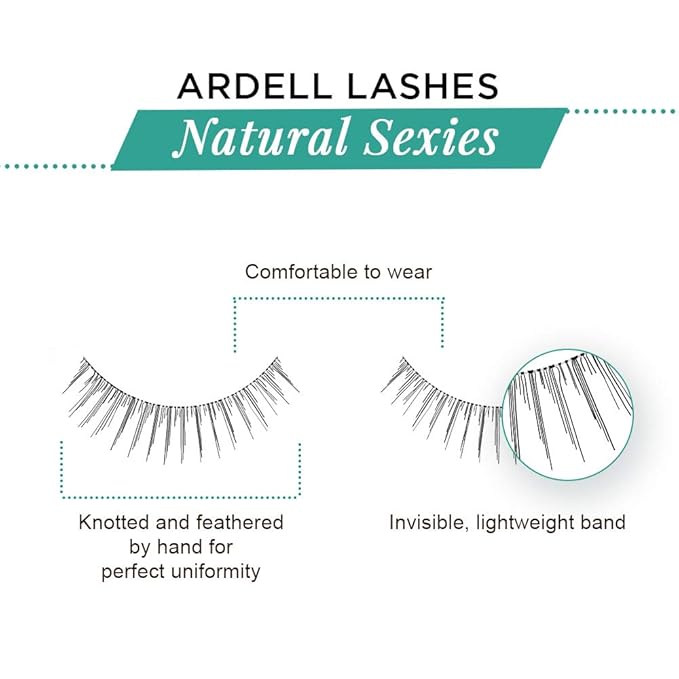 Ardell False Eyelashes - Sexies, Black, Lightweight, Reusable Strip Lashes for a Soft and Natural Look, 4 Pack