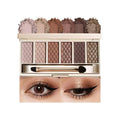 Deep Brown Smokey Matte Shimmer Eyeshadow Palette, 6 Color High Pigment Blendable Eye Shadow Makeup for Older Women, Lightweight Travel Size, Suitable for All Eye Shapes, Dramatic Look Vegan 04#