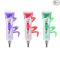 LOKFAR 3 Pack Matte Eyeshadow Primer for Oily Lids No Crease Violet Green Pink Color Eye Makeup Eye Primer Base Waterproof & Smudge-proof & Long Lasting Cream Liquid Eye-shadow for All Shadows (Set D)