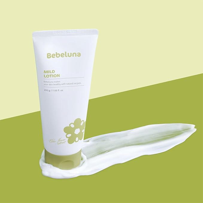 BEBELUNA | Mild Lotion for Sensitive Skin | Lightweight Daily Moisturizer for Face & Body | 98% Naturally Derived | Made in Korea | 7.05 oz (200g)