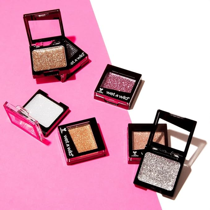 wet n wild Color Icon Eyeshadow Glitter - Ultra-Pigmented, Vitamin E Infused for a Silky-Smooth Moisturizing Application, Cruelty-Free & Vegan - Groupie