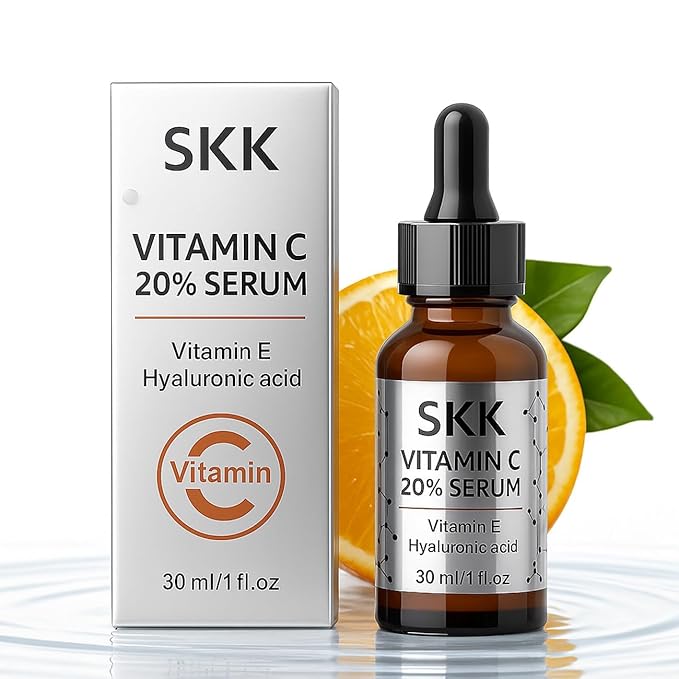 Vitamin C Face Serum 20% with Hyaluronic Acid & Niacinamide – Supports the Appearance of Dark Spots, Fine Lines, Wrinkles – Brightening & Hydrating Serum for Women & Men