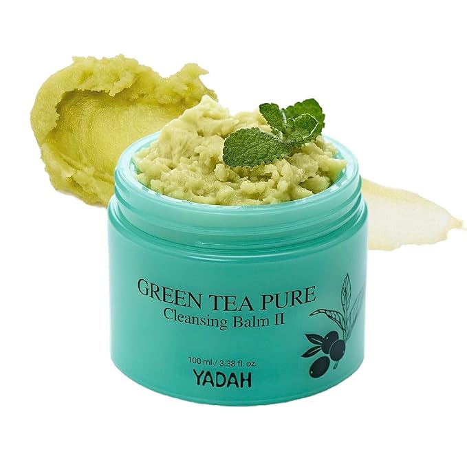 YADAH Green Tea Matcha Sorbet Cleansing Balm II (3.38 fl oz) – Makeup Remover for Sensitive Skin, Gentle Melting Balm, Hydrating, Residue-Free, Vegan