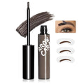 Eyebrow Gel - Easy Peel Off Tattoo Eyebrow Gel Waterproof & Transfer-Proof with Eyebrow Stencils, Create Full, Soft and Fuller & Defined-Looking Brows Makeup for Women & Girl (Gray Brown)