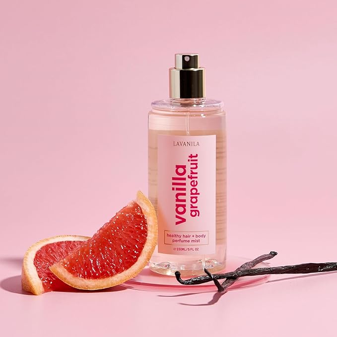 Lavanila Vanilla Grapefruit Hair & Body Mist for Women, 5 Oz – Bright & Citrusy Vanilla Body Spray, Hair Perfume & Fragrance with Madagascar Vanilla – Lightweight Women’s Fragrance for Hair & Skin